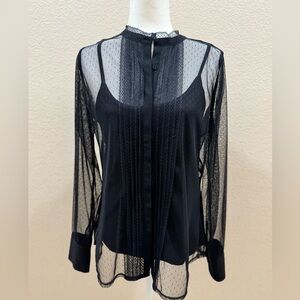 Women’s black blouse, size, large, White House, black market